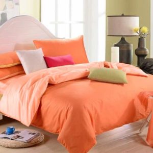 Plain Coloured Bed sheet (Orange)