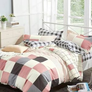 6pcs Cotton Bed sheets Sets Queen/Double size(Draft Pattern Multi Coloured