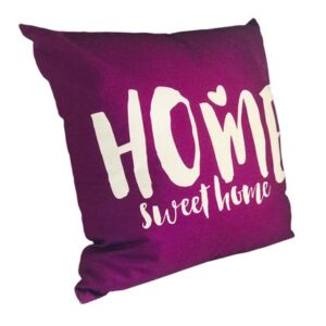 Purple Home Sweet Home Decorative Throw Pillow