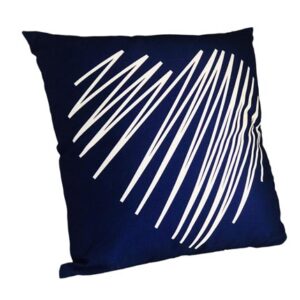 Blue Heart Design Decorative Throw Pillow