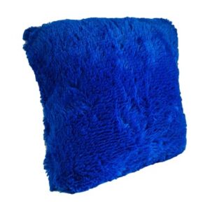 Blue Faux Fur Decorative Throw Pillow