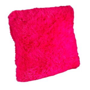 Pink Faux Fur Decorative Throw Pillow