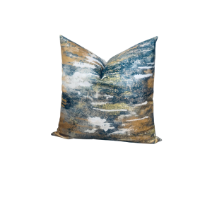 Multi-colored throw pillow