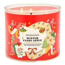 BBW WINTER CANDY APPLE 3-WICK CANDLE