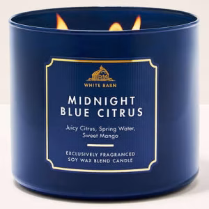 midnight blue citrus candle