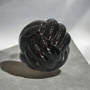 Ceramic-Ornaments-Abstract-Statue-Thread-Knot-black-medium