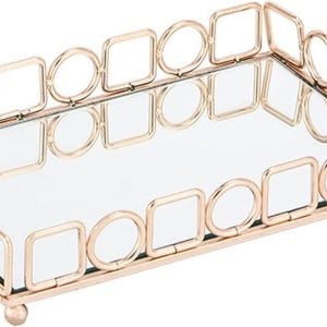 Serving-Tray-Decorative-Tray-Metal-Mirror-Tray-Golden